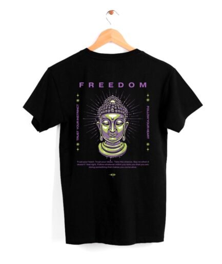 Buddha Freedom Reg Fit front back Print