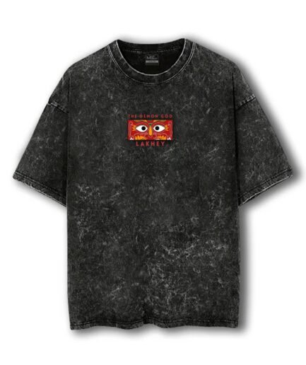 Acid Wash The Demon God Oversized T-shirt
