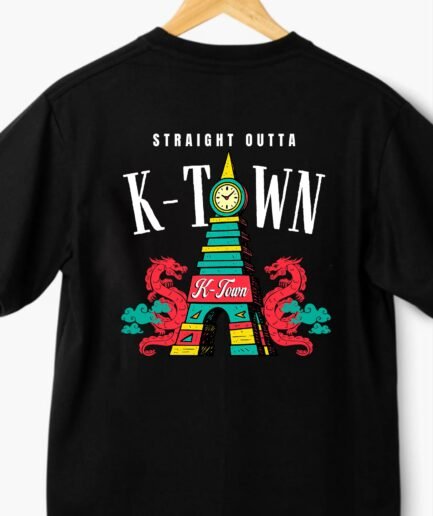 K-Town Black Oversized T-shirt