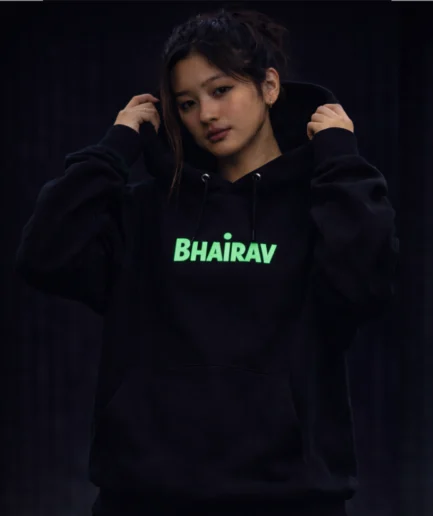 Glow in Dark "Bhairav" Black Hoodie